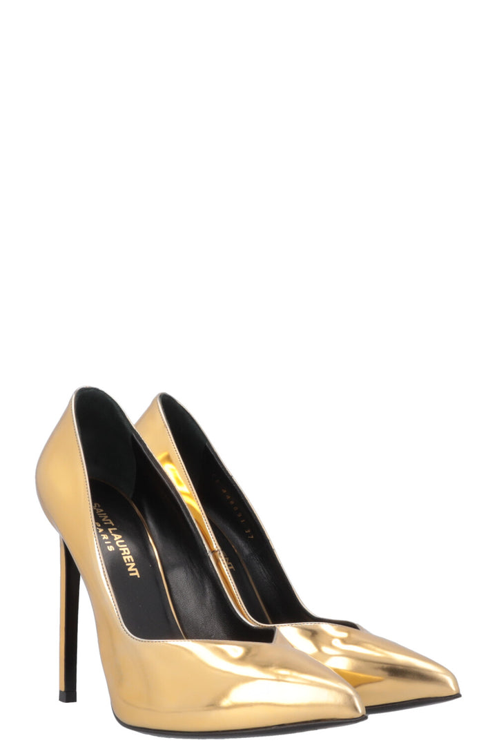 SAINT LAURENT Heels Gold Metallic