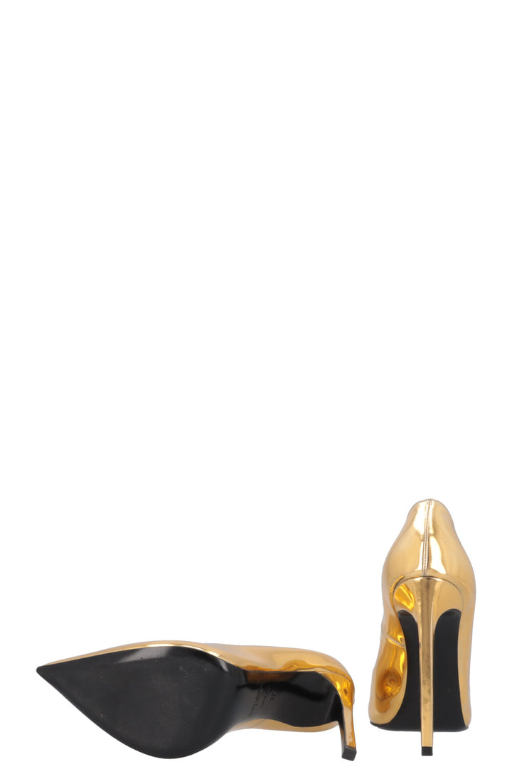 SAINT LAURENT Heels Gold Metallic