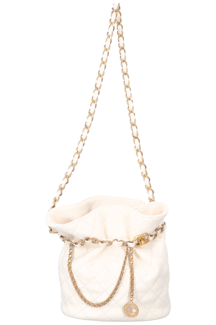 CHANEL Bucket Bag White