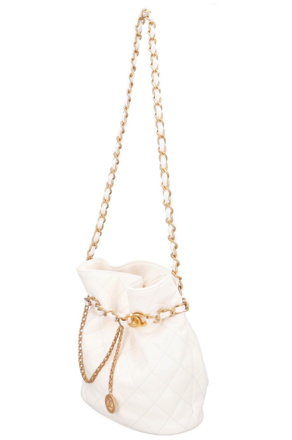 CHANEL Bucket Bag White