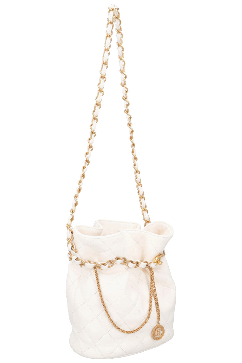 CHANEL Bucket Bag White