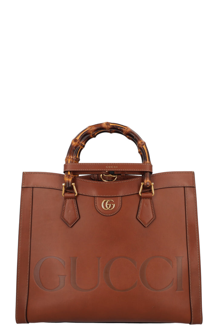 GUCCI Diana Medium Shopper Cognac