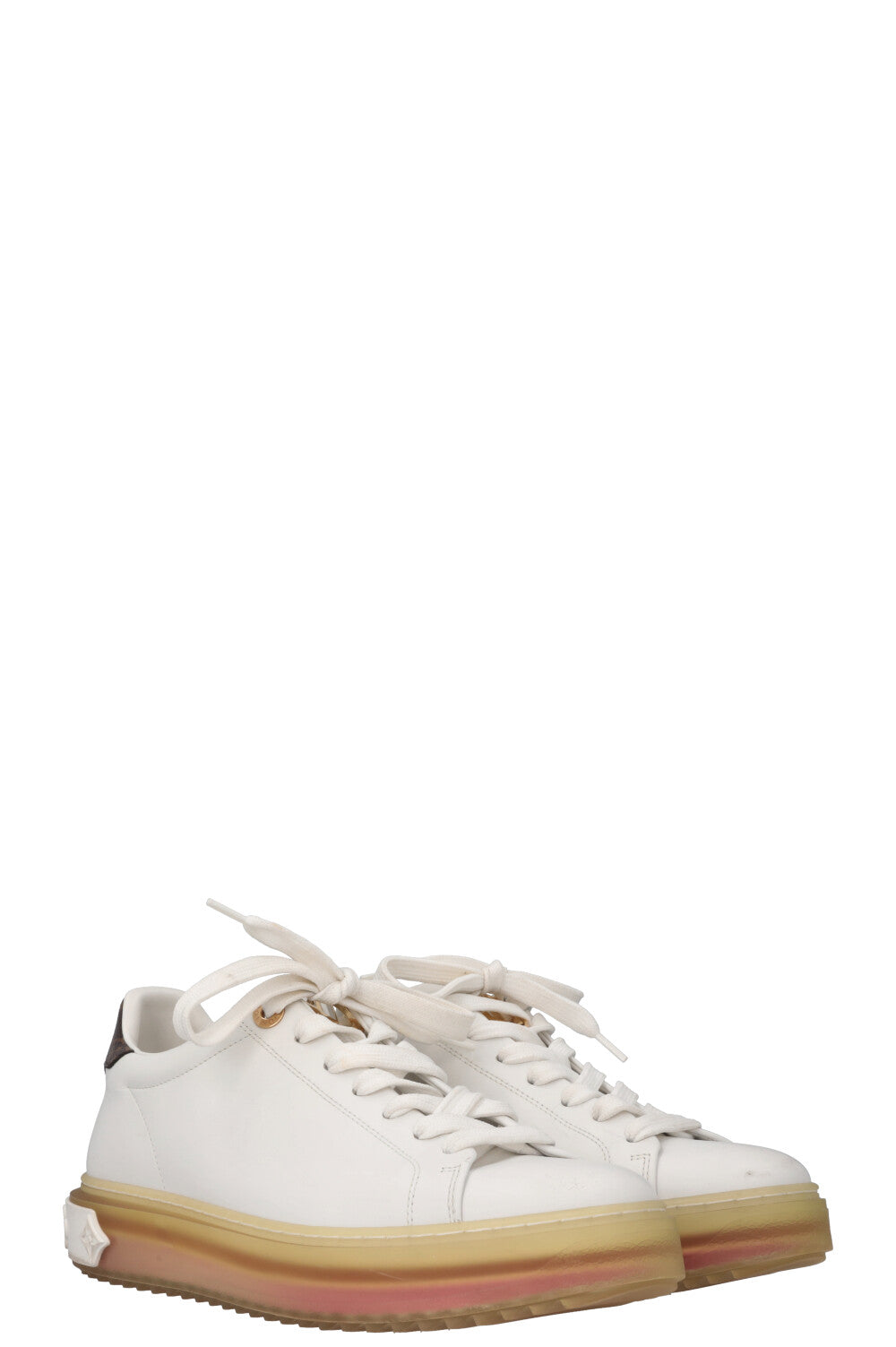 LOUIS VUITTON Time Our Sneakers White Pink