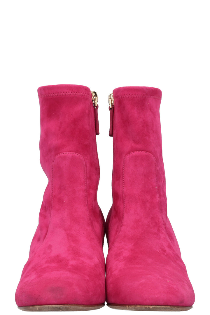 VALENTINO Rockstud Boots Suede Pink