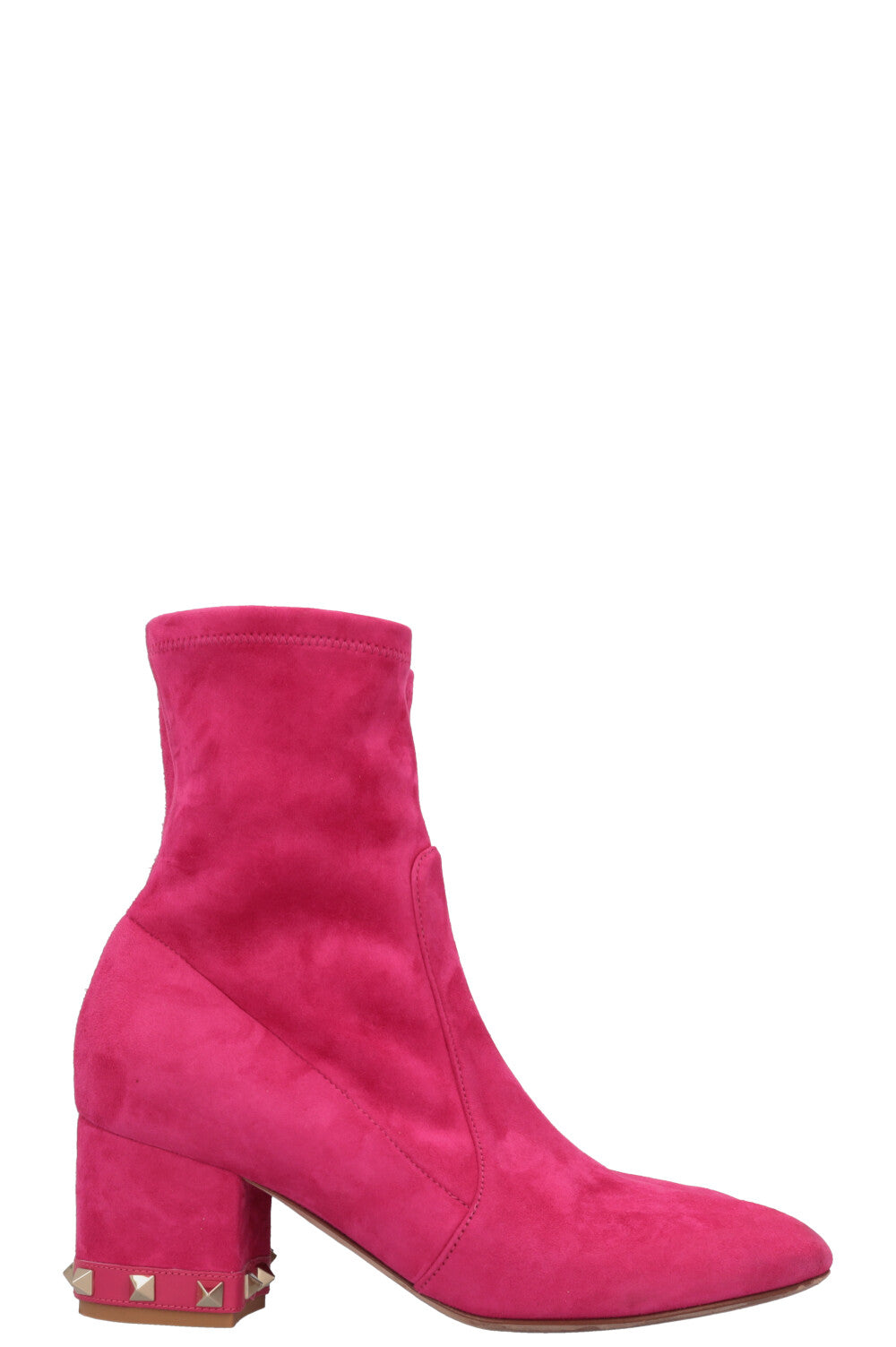 VALENTINO Rockstud Boots Suede Pink