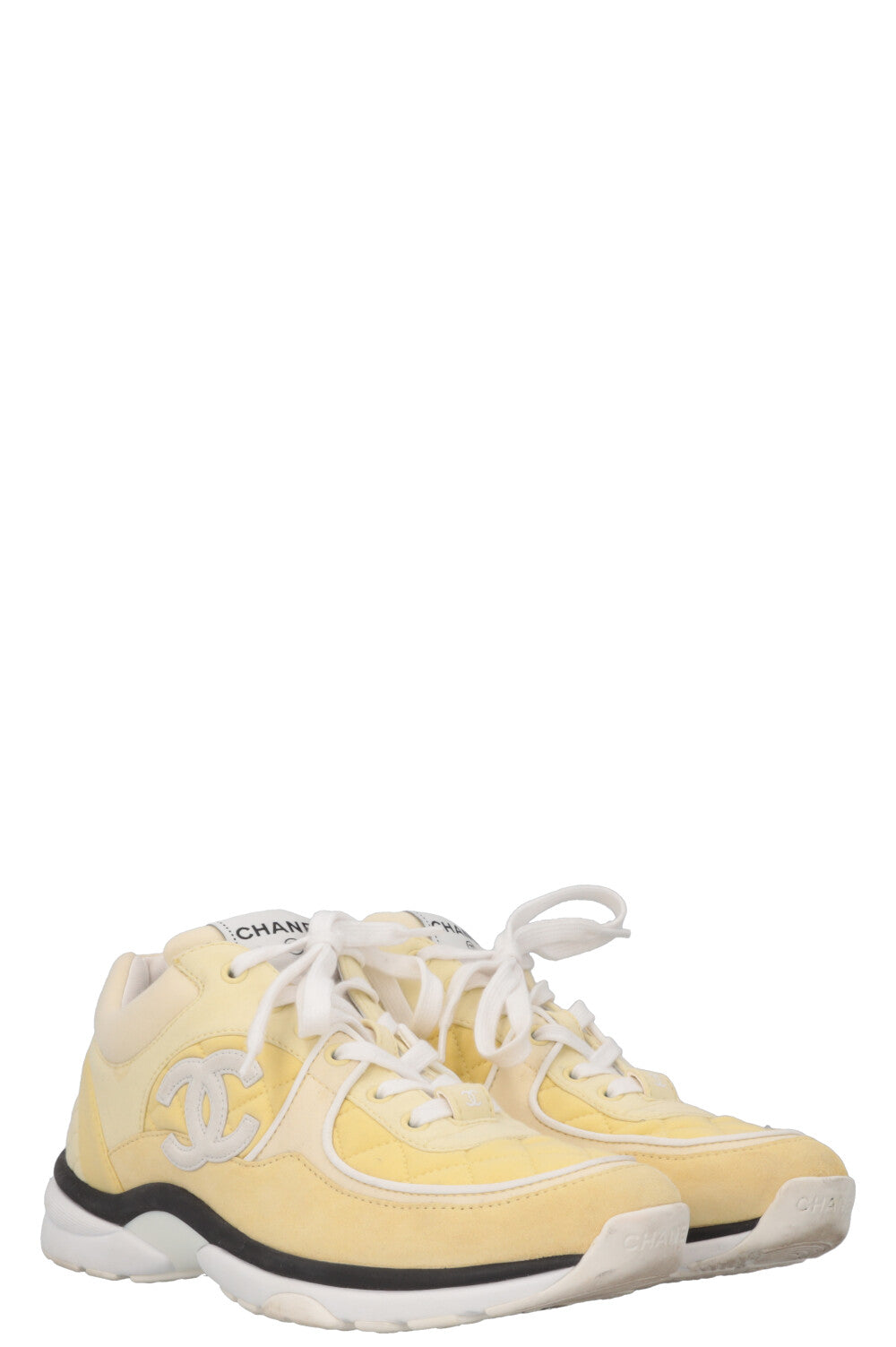 CHANEL Tennis Sneakers Yellow