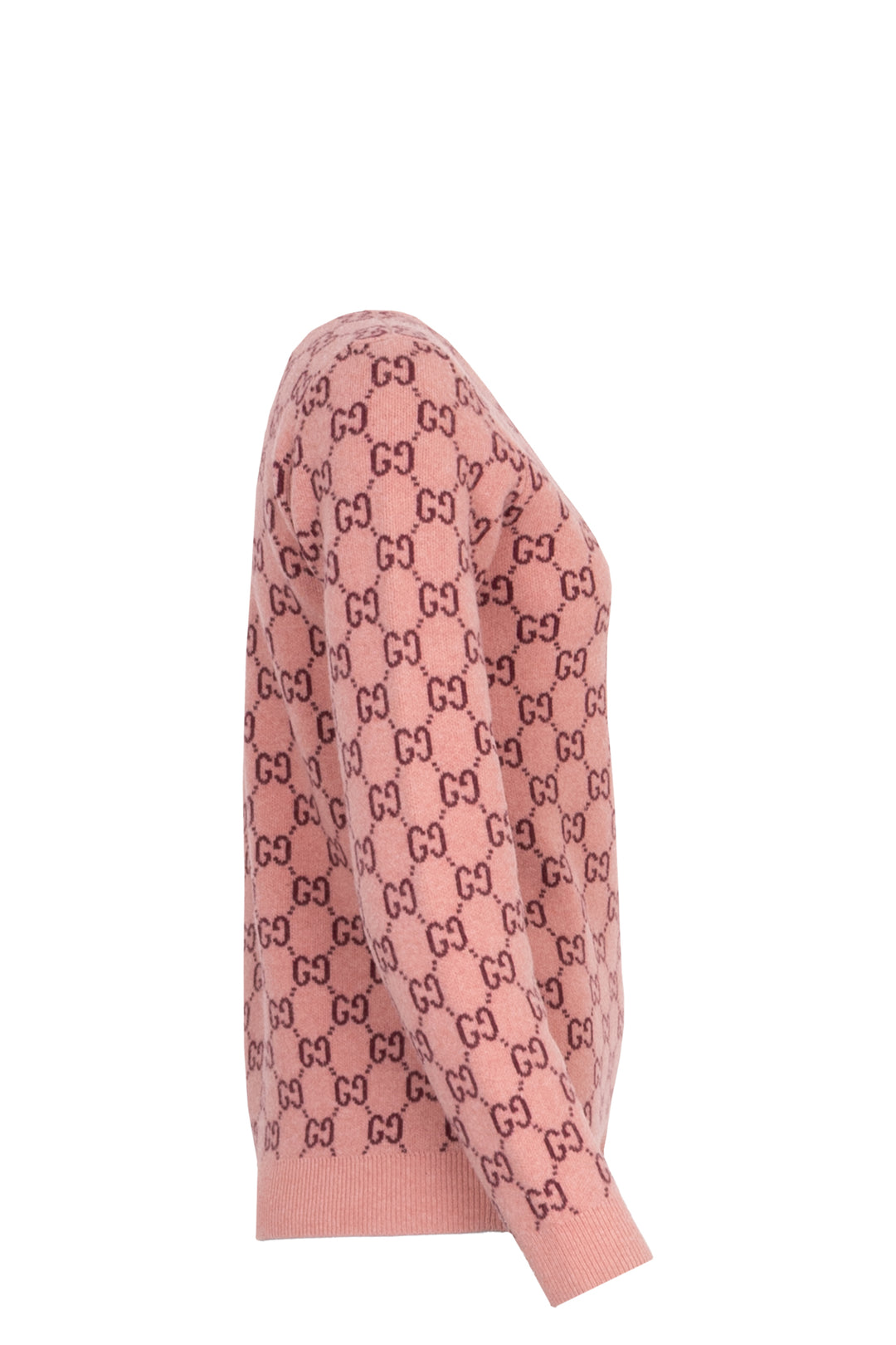 GUCCI GG Knit Cardigan Wool Pink