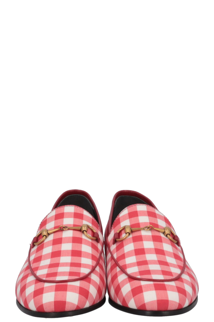 GUCCI Jordaan Mocassin Vichy Rouge Blanc