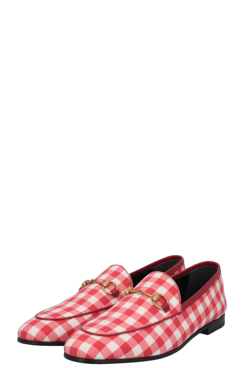 GUCCI Jordaan Loafer Vichy Red White