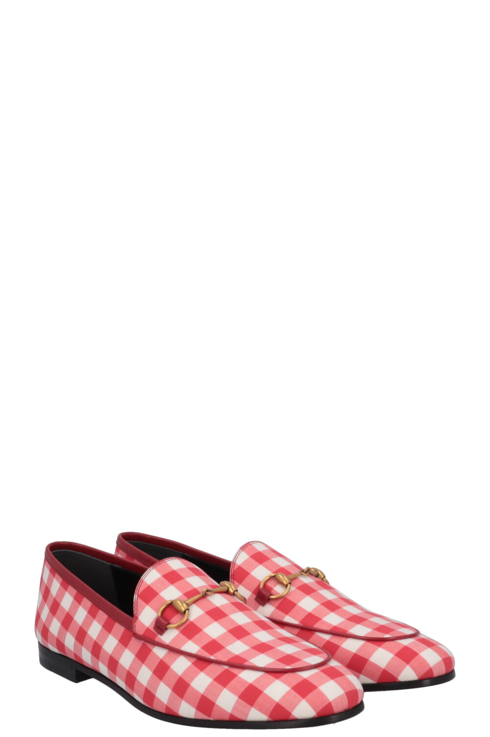 GUCCI Jordaan Loafer Vichy Red White