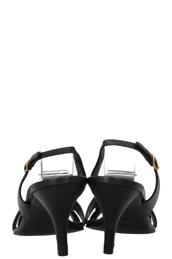 HERMÈS Oasis Heels Leather Black