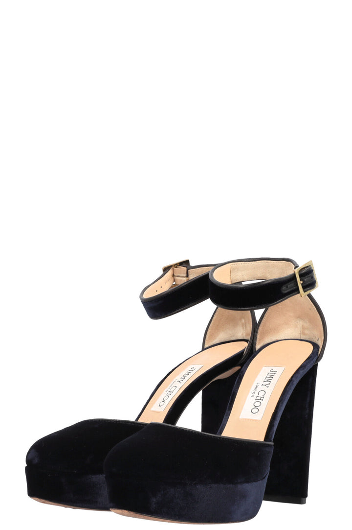 JIMMY CHOO Heels Velvet Navy