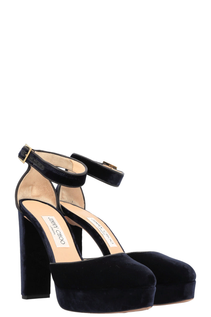 JIMMY CHOO Heels Velvet Navy