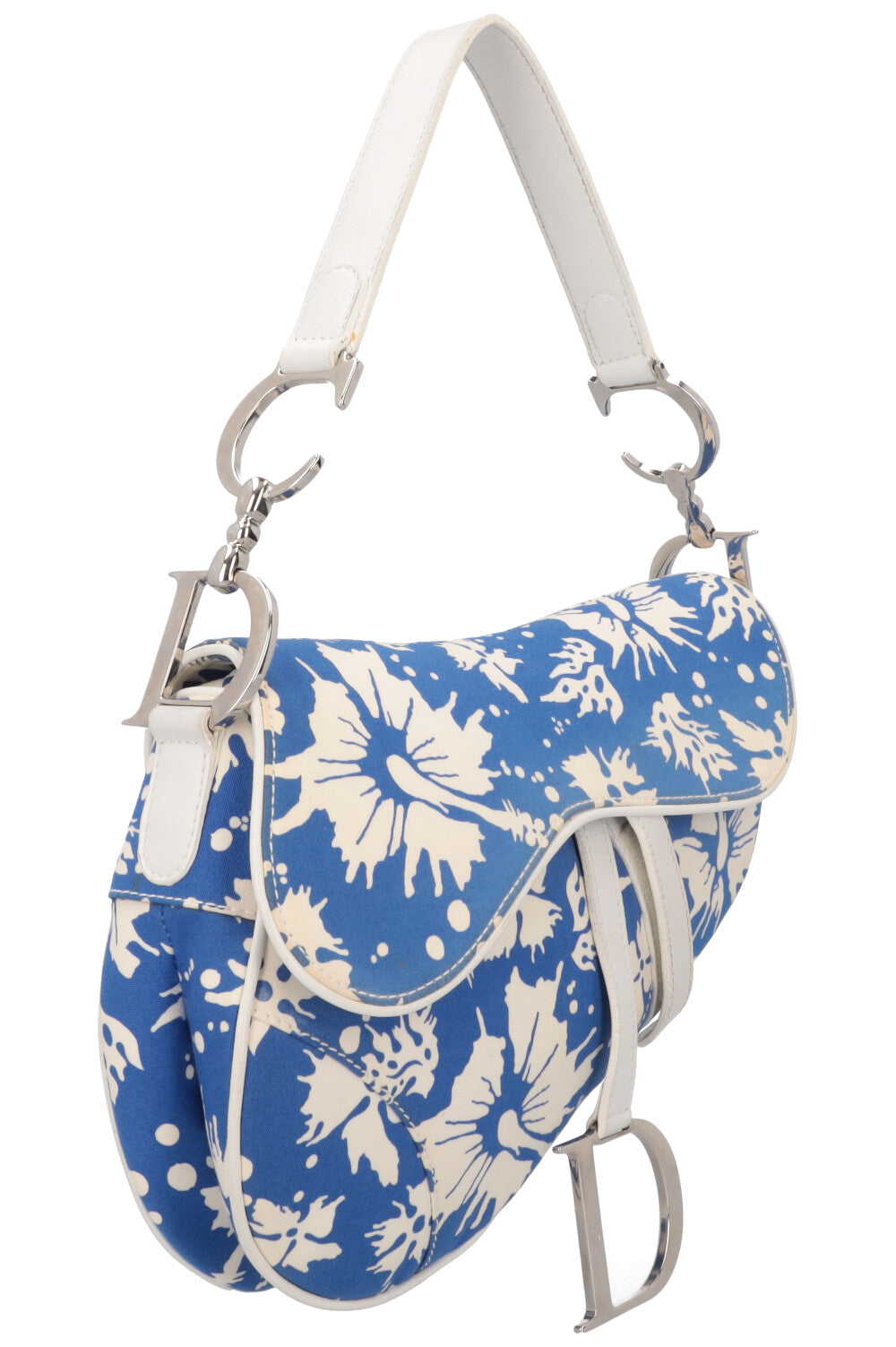 CHRISTIAN DIOR Surf Chick Saddle Bag Blue White