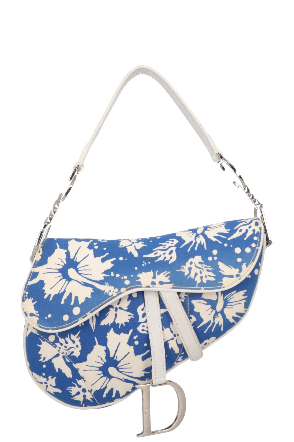 CHRISTIAN DIOR Surf Chick Saddle Bag Blue White