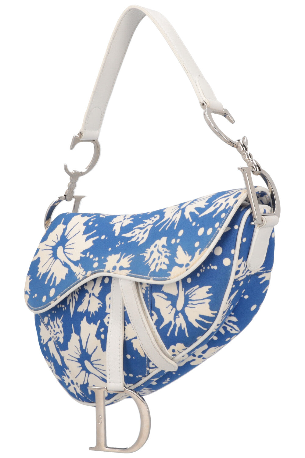 CHRISTIAN DIOR Surf Chick Saddle Bag Blue White