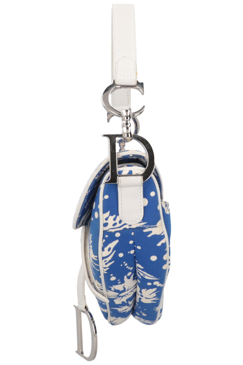 CHRISTIAN DIOR Surf Chick Saddle Bag Blue White