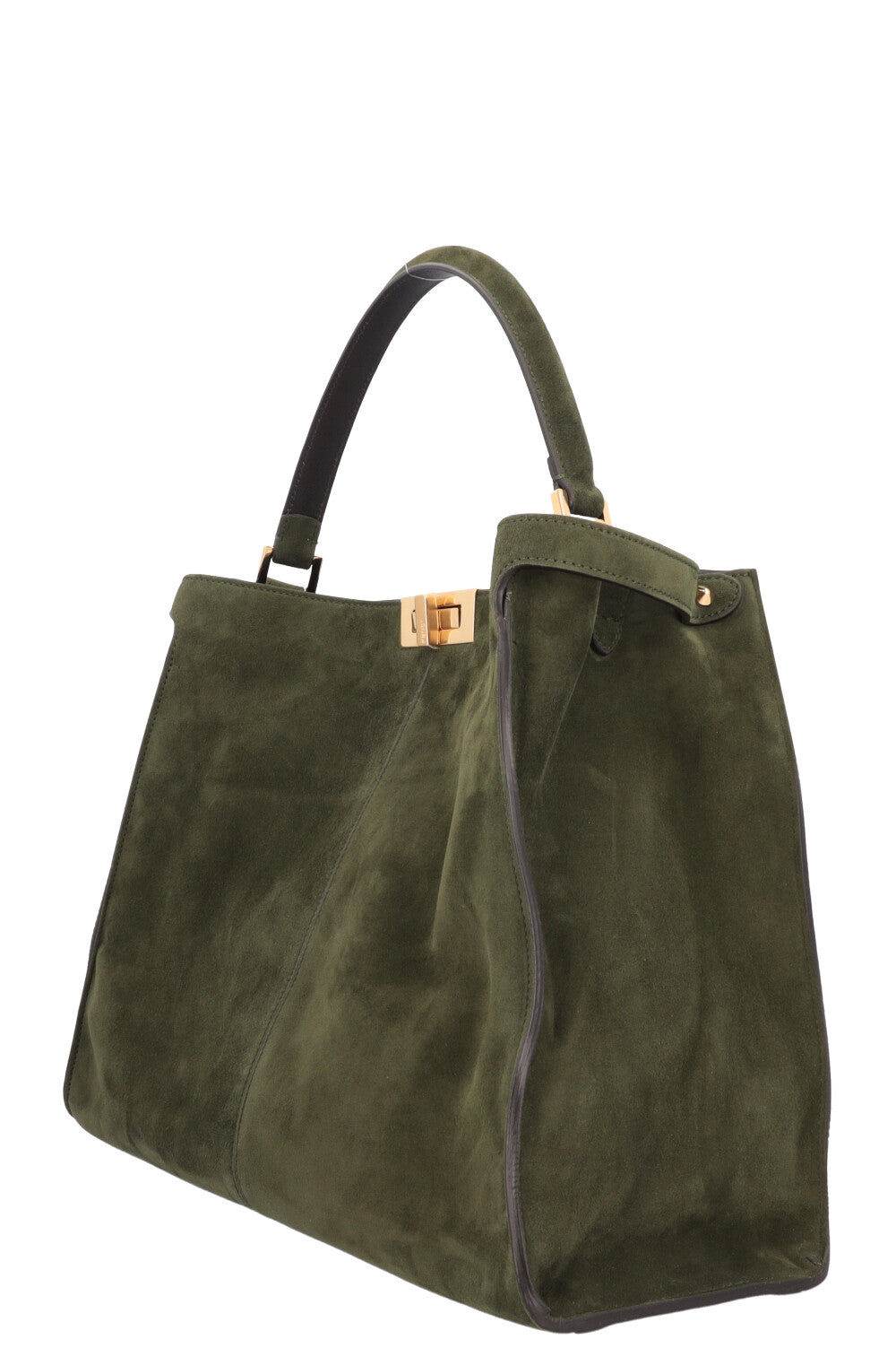 FENDI Large Peekaboo X Lite Bag Suede Green REAWAKE