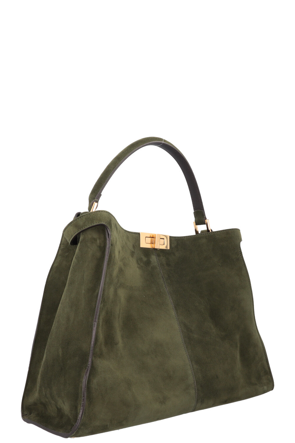 FENDI Large Peekaboo X-Lite Bag Suede Green