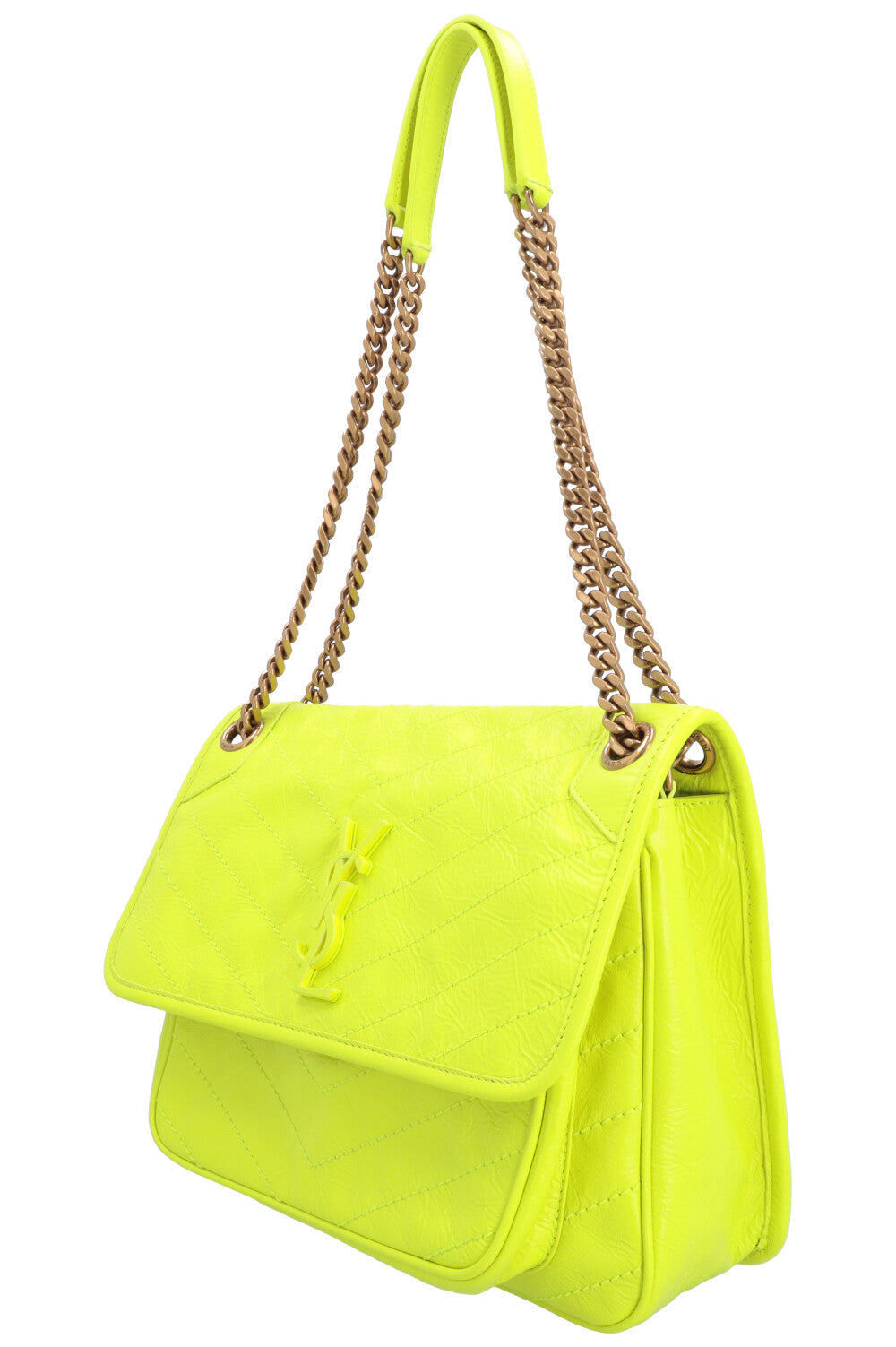 SAINT LAURENT Medium Niki Bag Neon Yellow