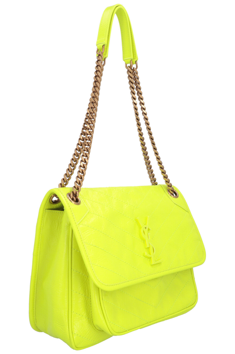 SAINT LAURENT Medium Niki Bag Neon Yellow