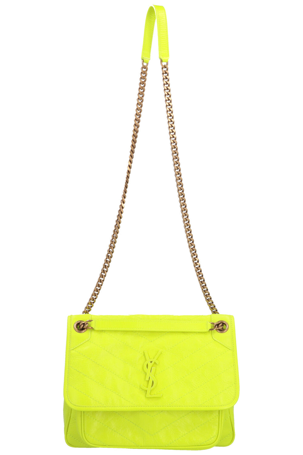 SAINT LAURENT Sac Niki moyen jaune fluo