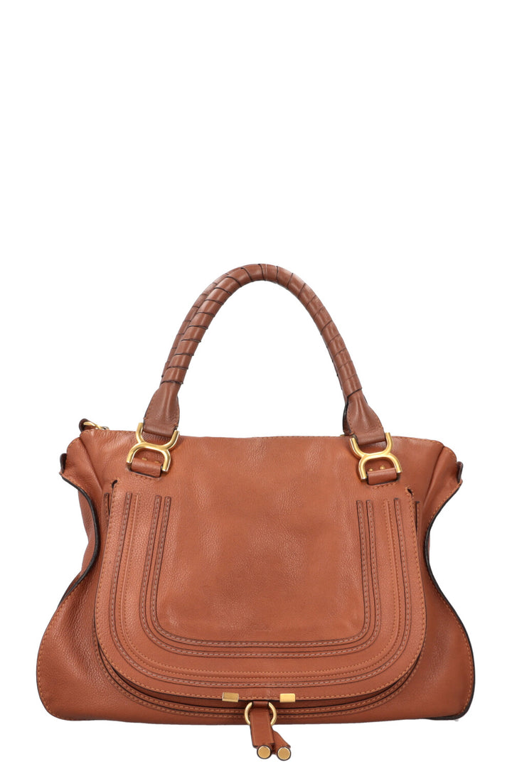 CHLOÉ Marcie Bag Large Leather Brown