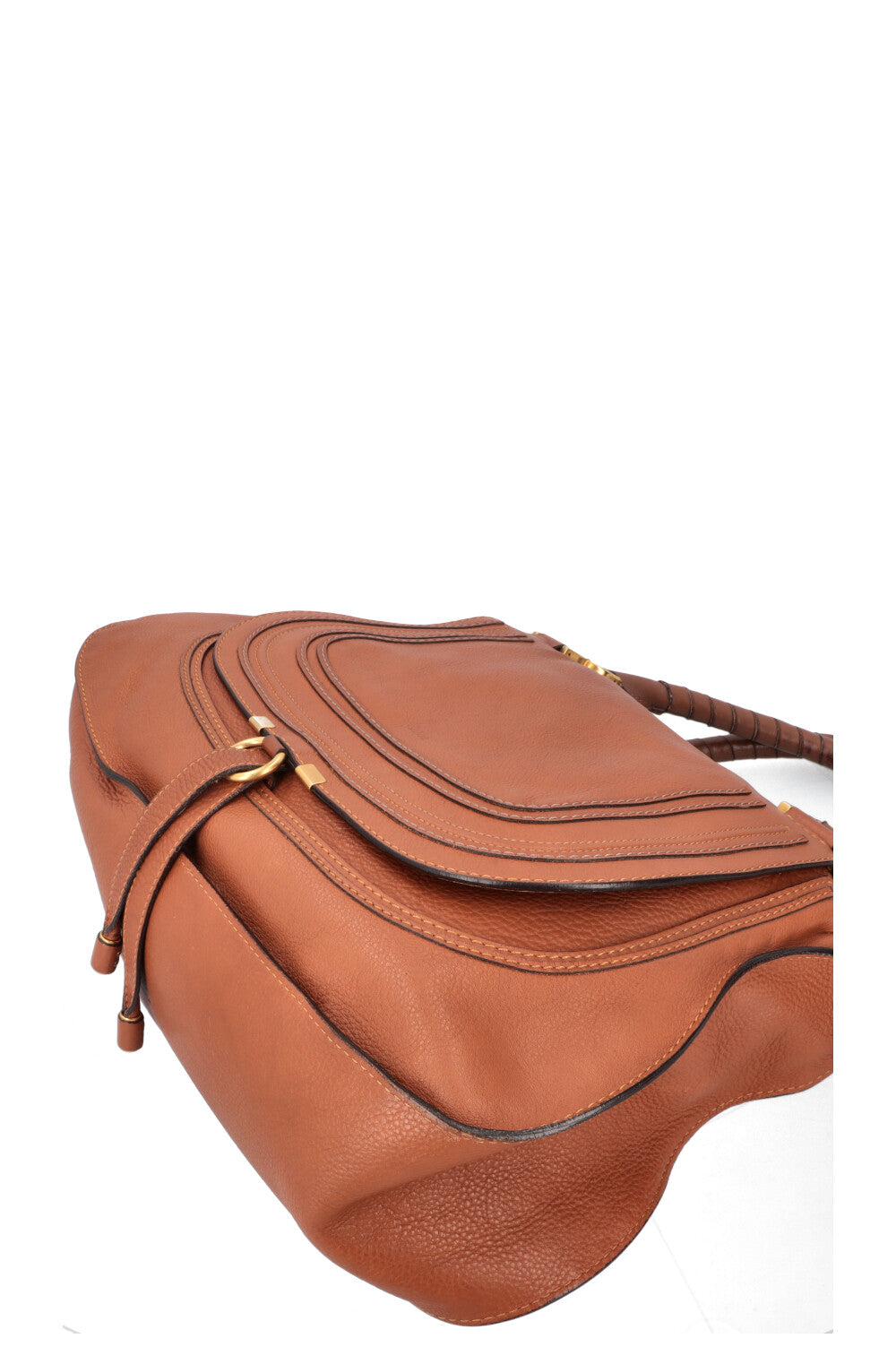 CHLOÉ Marcie Sac Grand Cuir Marron