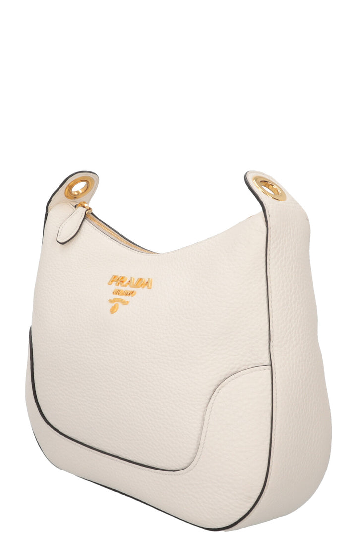 PRADA Sac bandoulière en cuir blanc