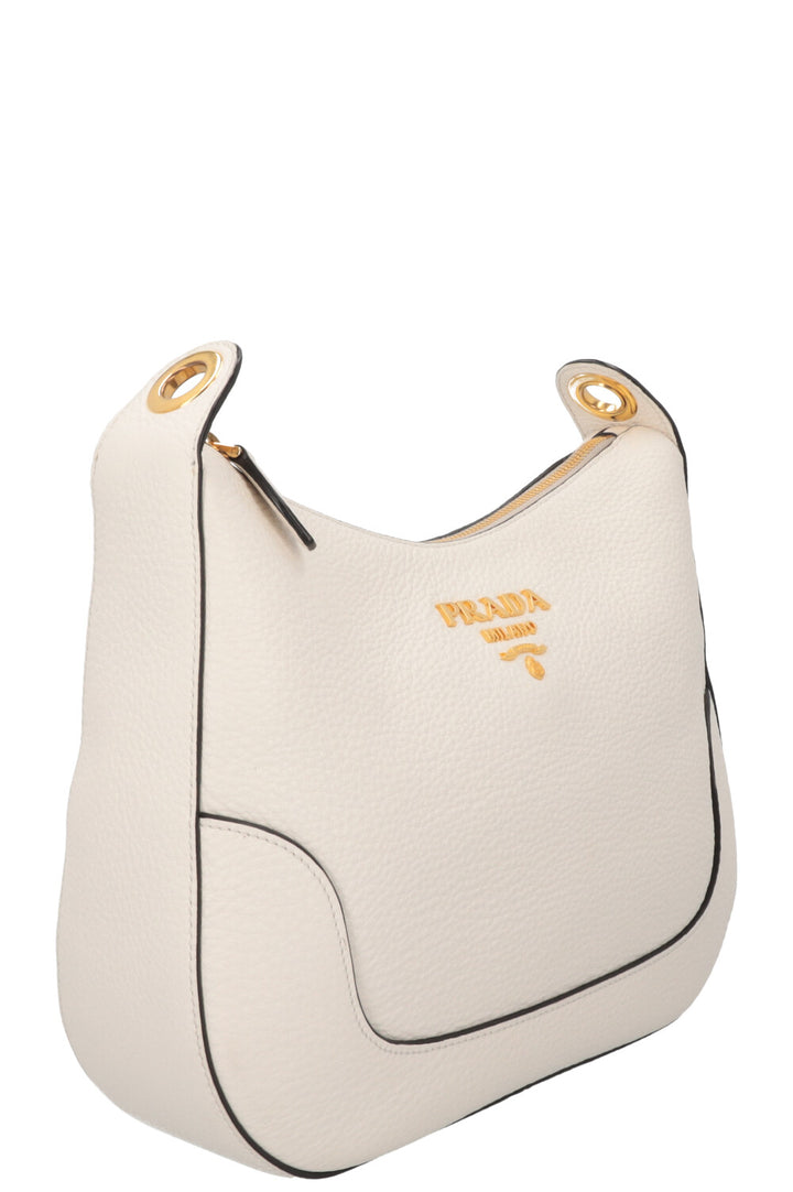 PRADA Sac bandoulière en cuir blanc