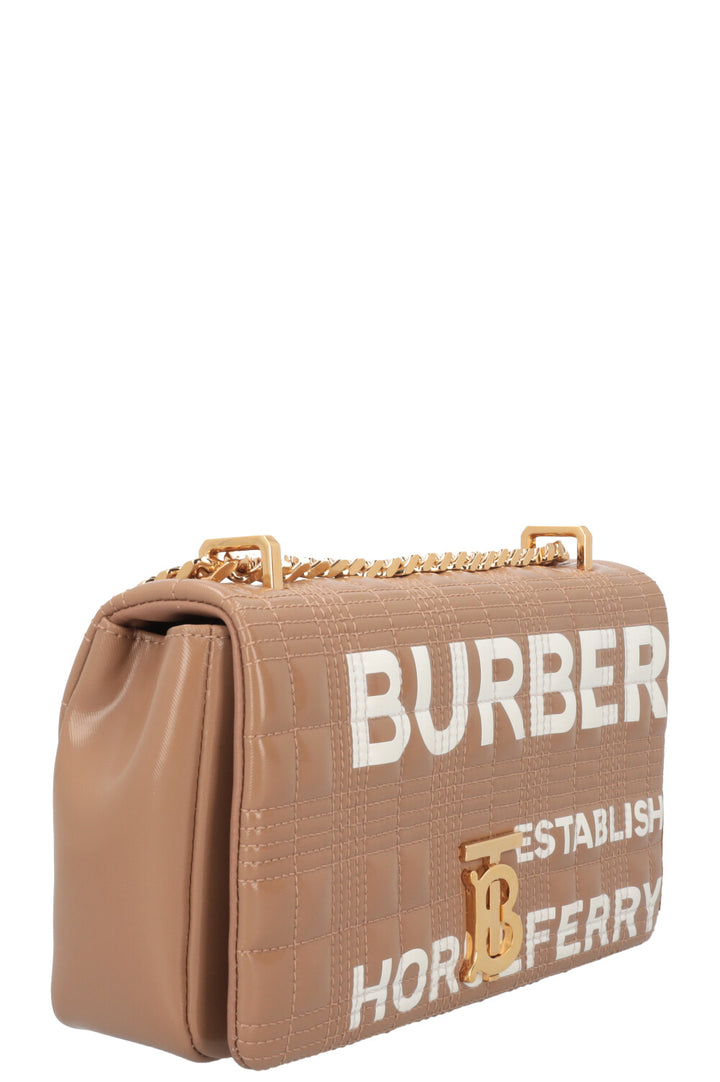 BURBERRY Lola Crossbody Bag Leather Beige