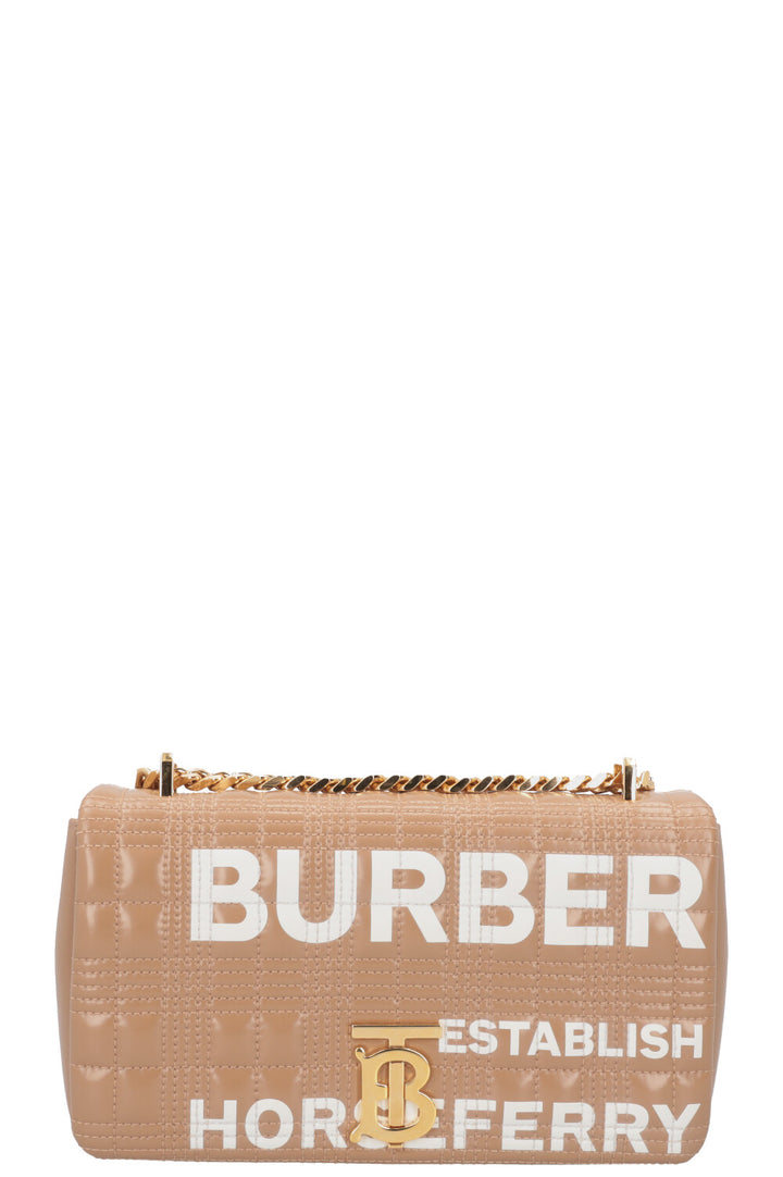 BURBERRY Lola Crossbody Bag Leather Beige