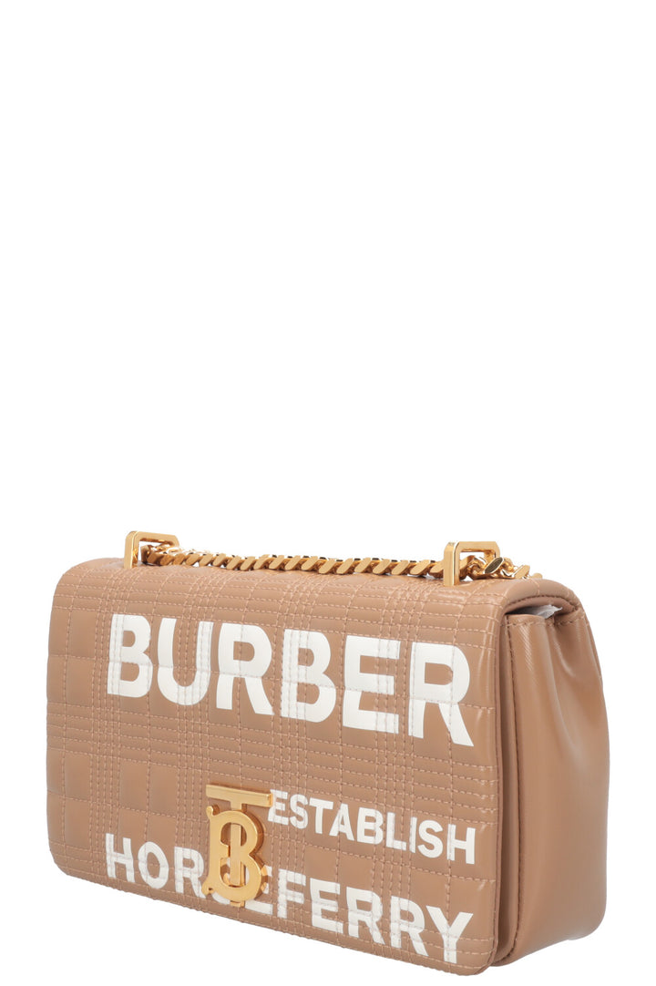 BURBERRY Lola Crossbody Bag Leather Beige