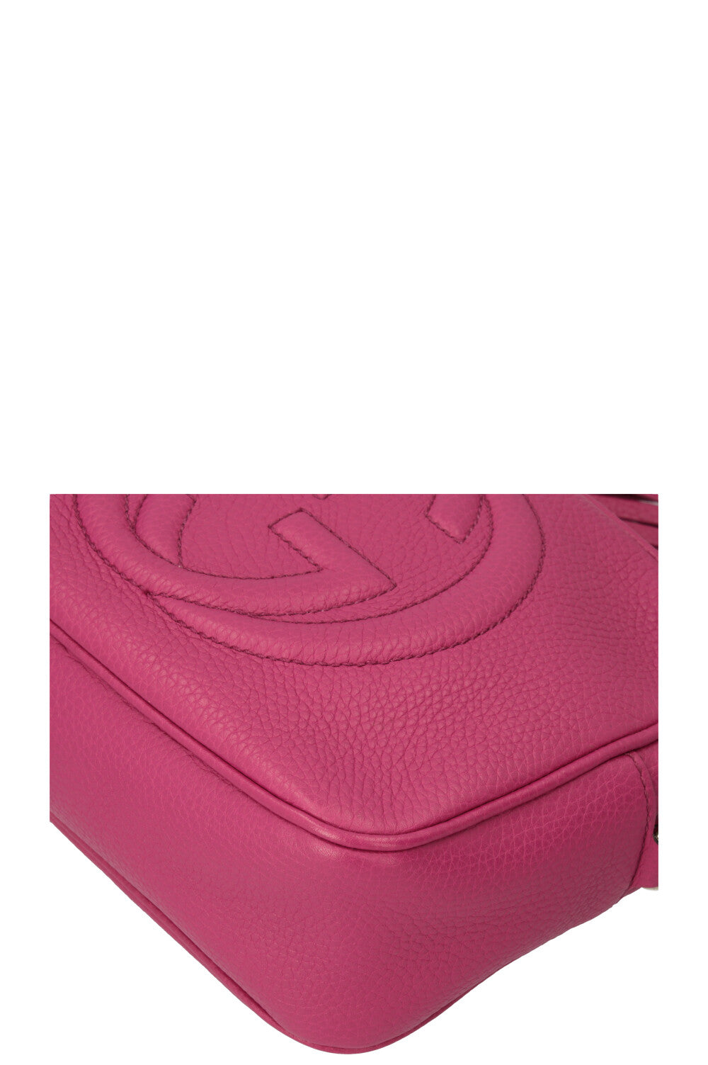 GUCCI Soho Disco Crossbody Bag Leather Fuchsia