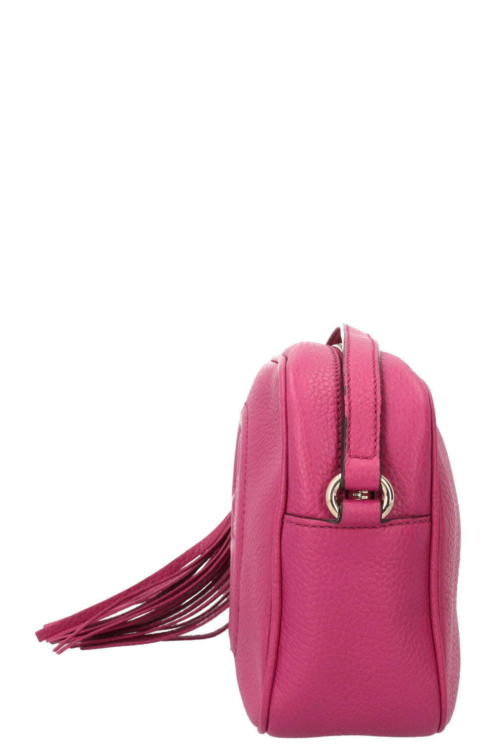 GUCCI Soho Disco Crossbody Bag Leather Fuchsia