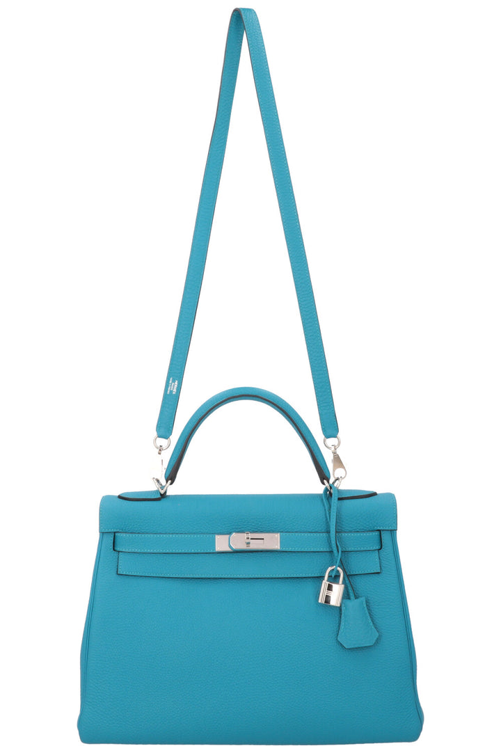 HERMÈS Kelly 32 Togo Turquoise