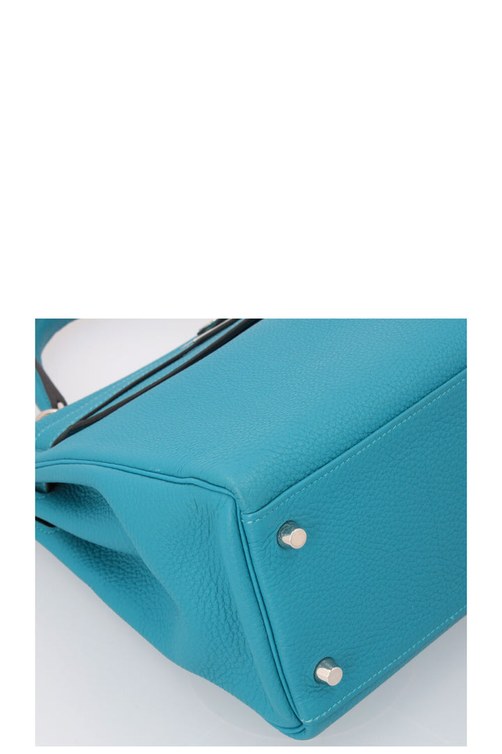 HERMÈS Kelly 32 Togo Turquoise