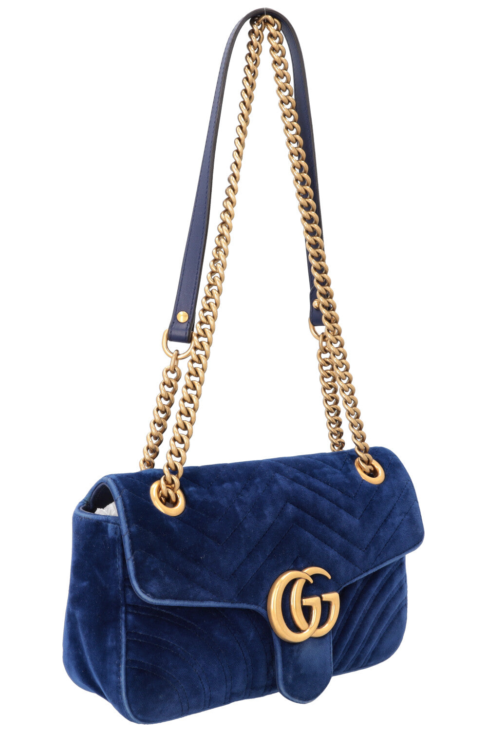 GUCCI Marmont Bag Velvet Blue