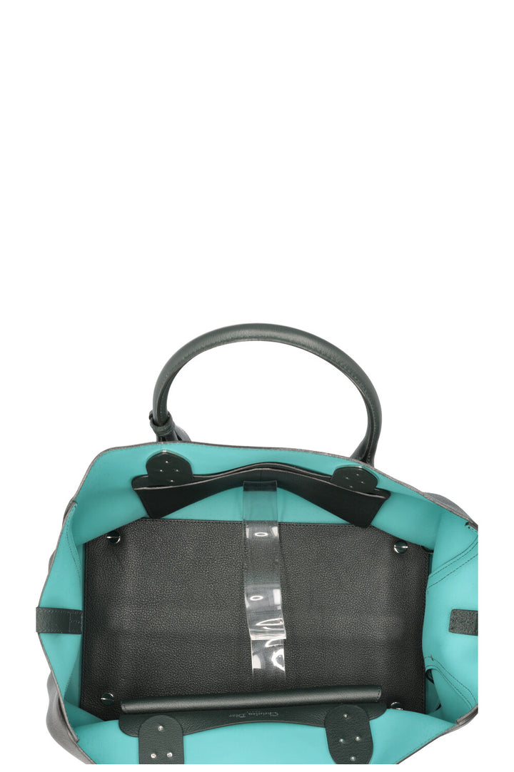 CHRISTIAN DIOR Open Bar Bag Leather Green