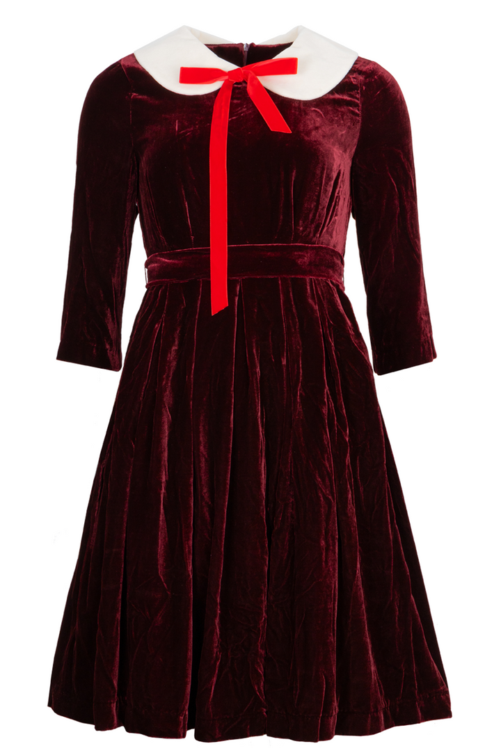 GUCCI VAULT Dress Velvet Bordeaux