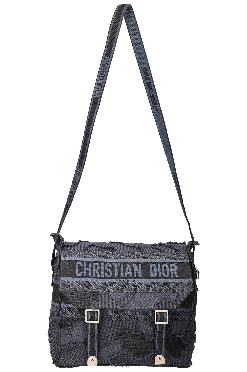 CHRISTIAN DIOR Diorcamp Messenger Camouflage Canvas Navy Black REAWAKE