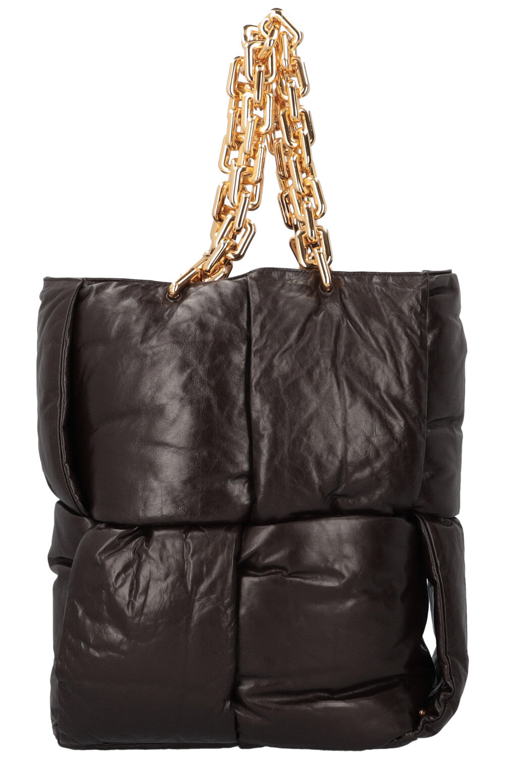 BOTTEGA VENETA Padded Chain Tote Bag Brown REAWAKE