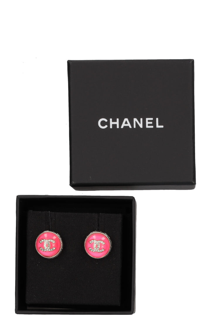 CHANEL Cocomark Earrings Pink A22