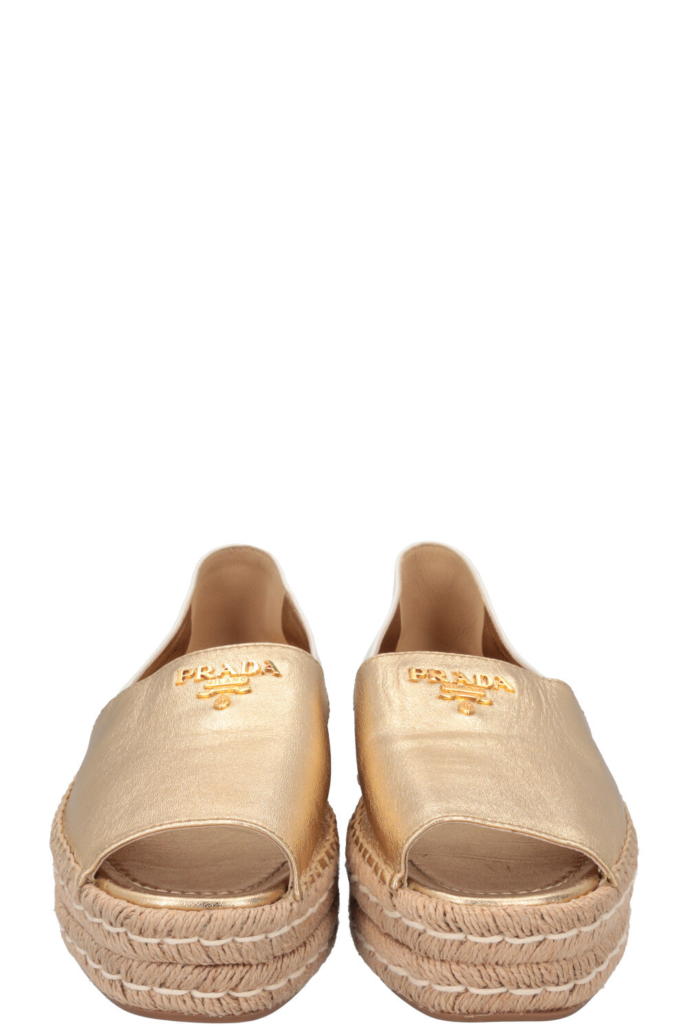 Prada peep toe platform espadrille best sale