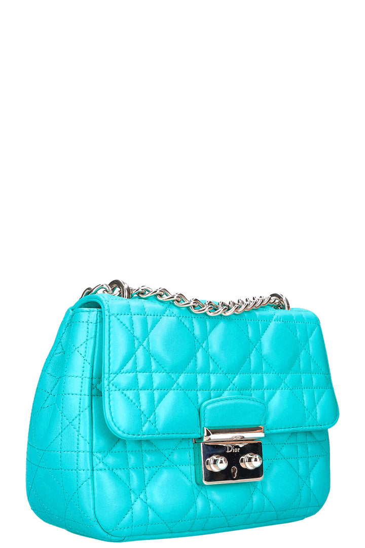 CHRISTIAN DIOR Miss Dior Small Shoulder Bag with Wallet Turquoise