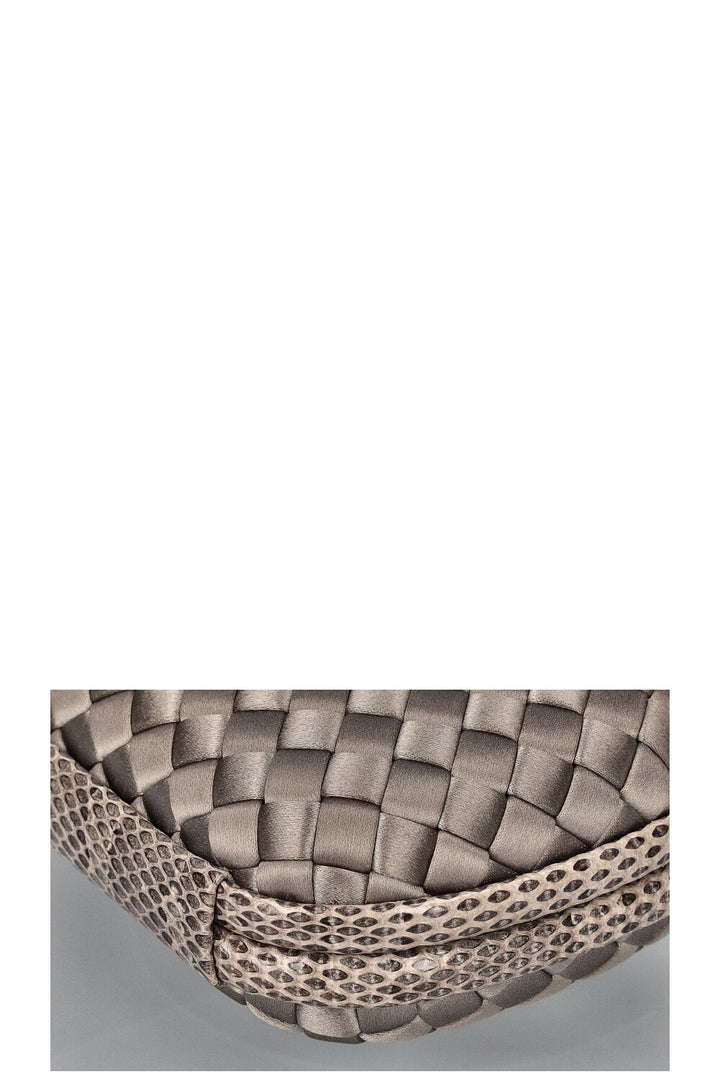 BOTTEGA VENETA Pochette Noeud Intrecciato Argent