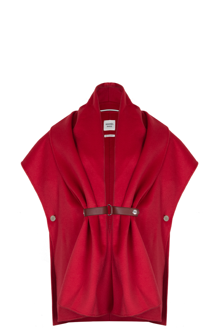 HERMÈS Cape Cashmere Rouge Folie