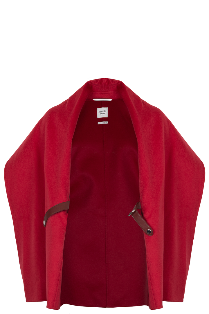 HERMÈS Cape Cashmere Rouge Folie