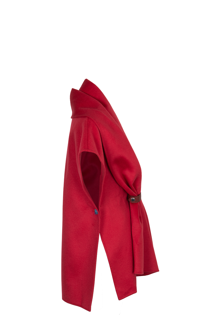 HERMÈS Cape Cashmere Rouge Folie