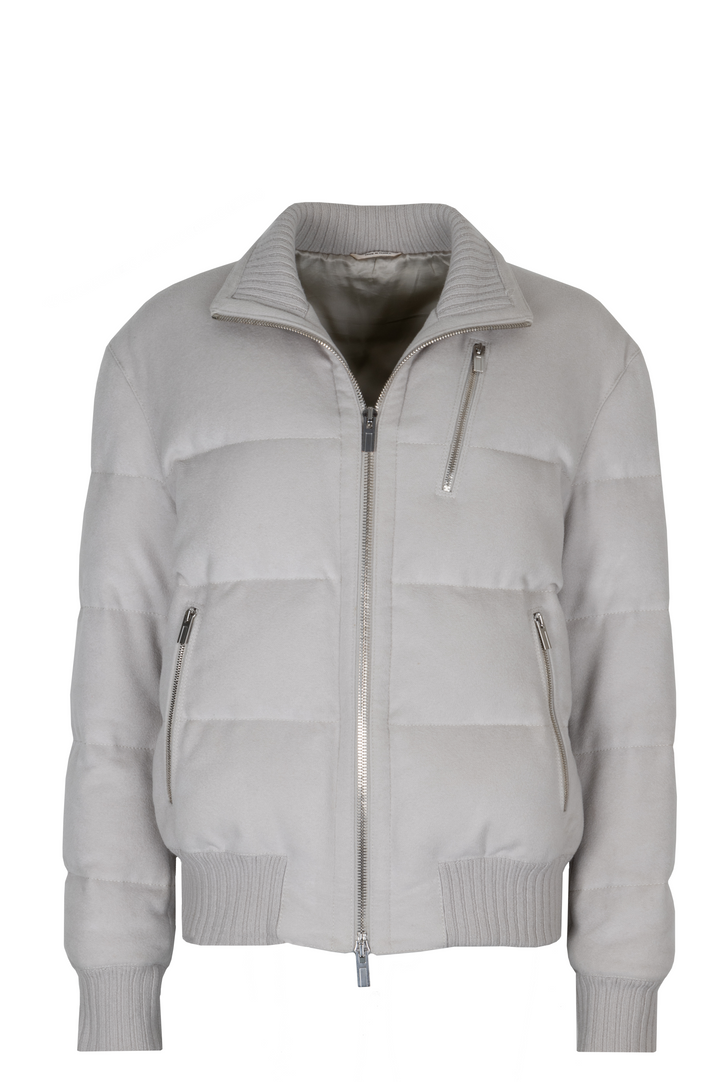 HERMÈS Blouson Doudoune Jacket Light Grey